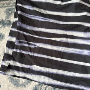 lululemon athletica Black and White Striped Board Shorts